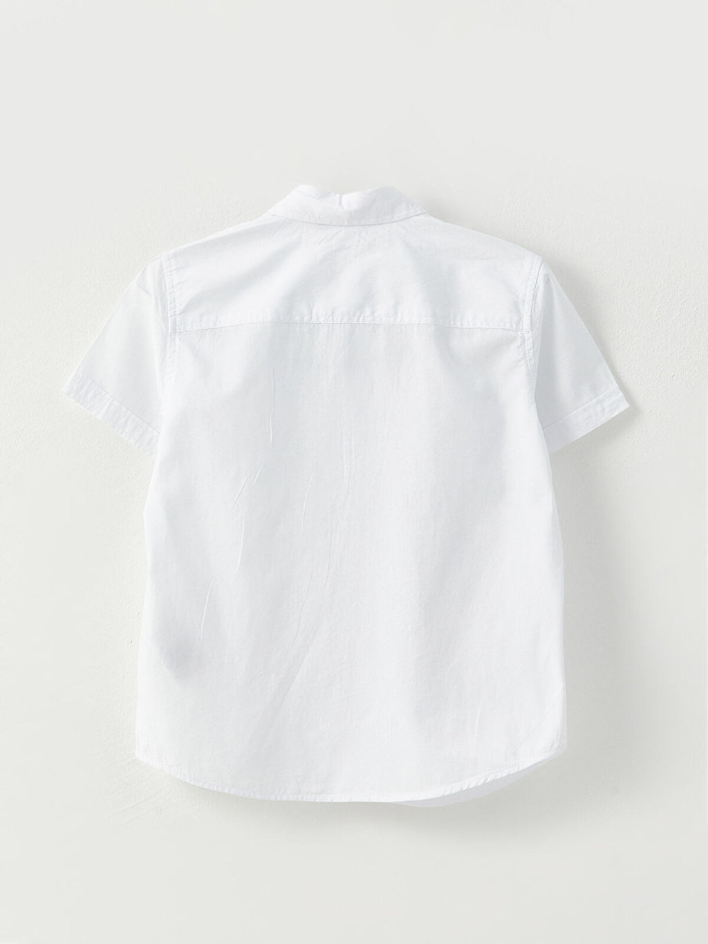 Kids Basic Short Sleeve Poplin Boys Shirt