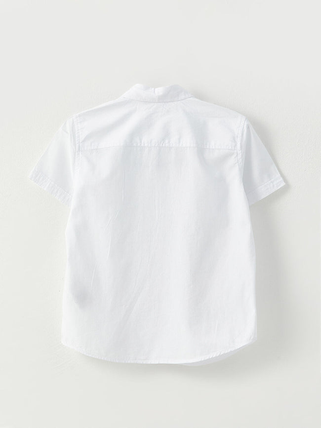 قميص بيزك قصير الأكمام ولادي من قماش البوبلين للأطفال Main Image