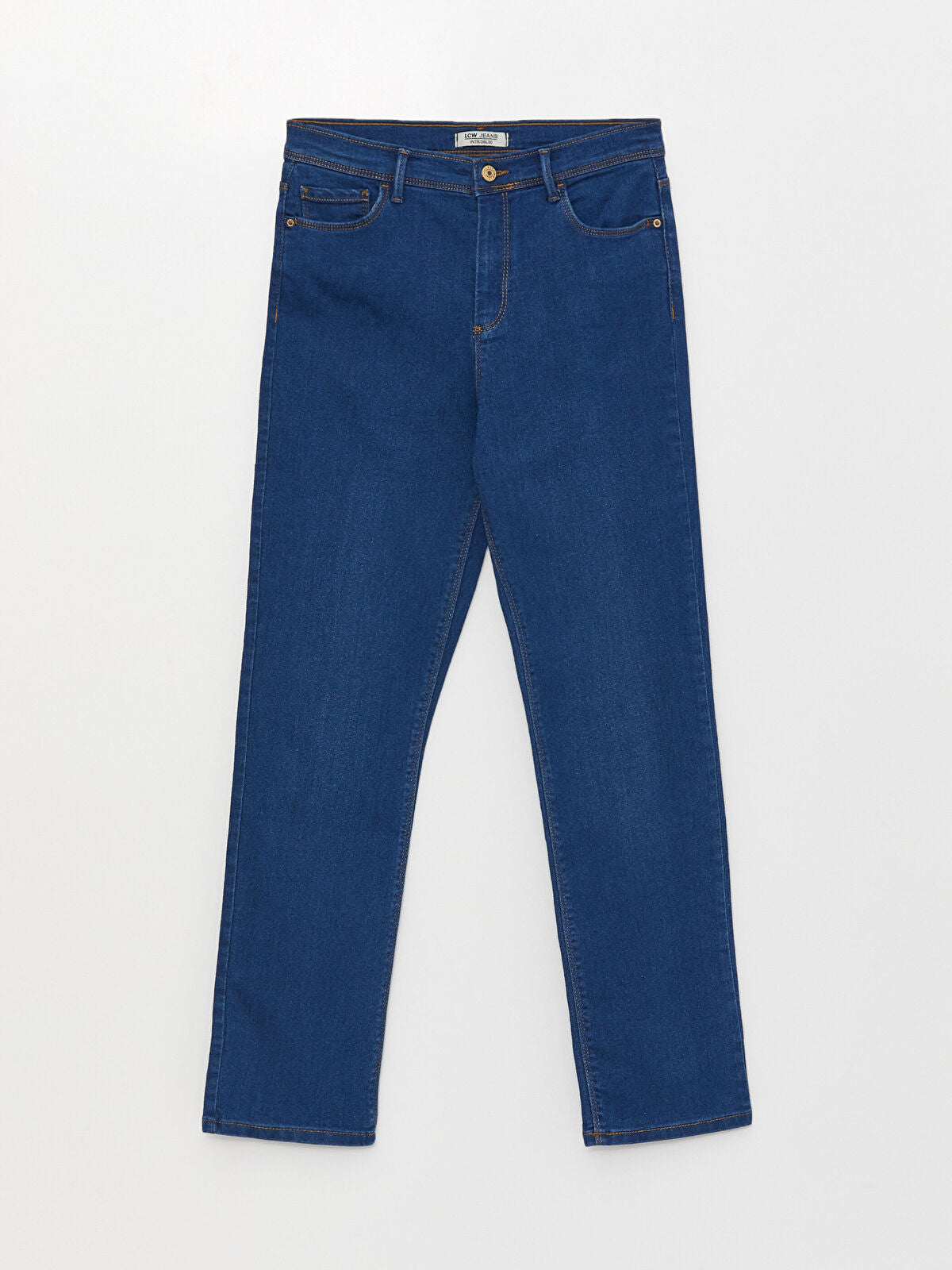 Basic High Waist Slim Fit Straight Women Jeans