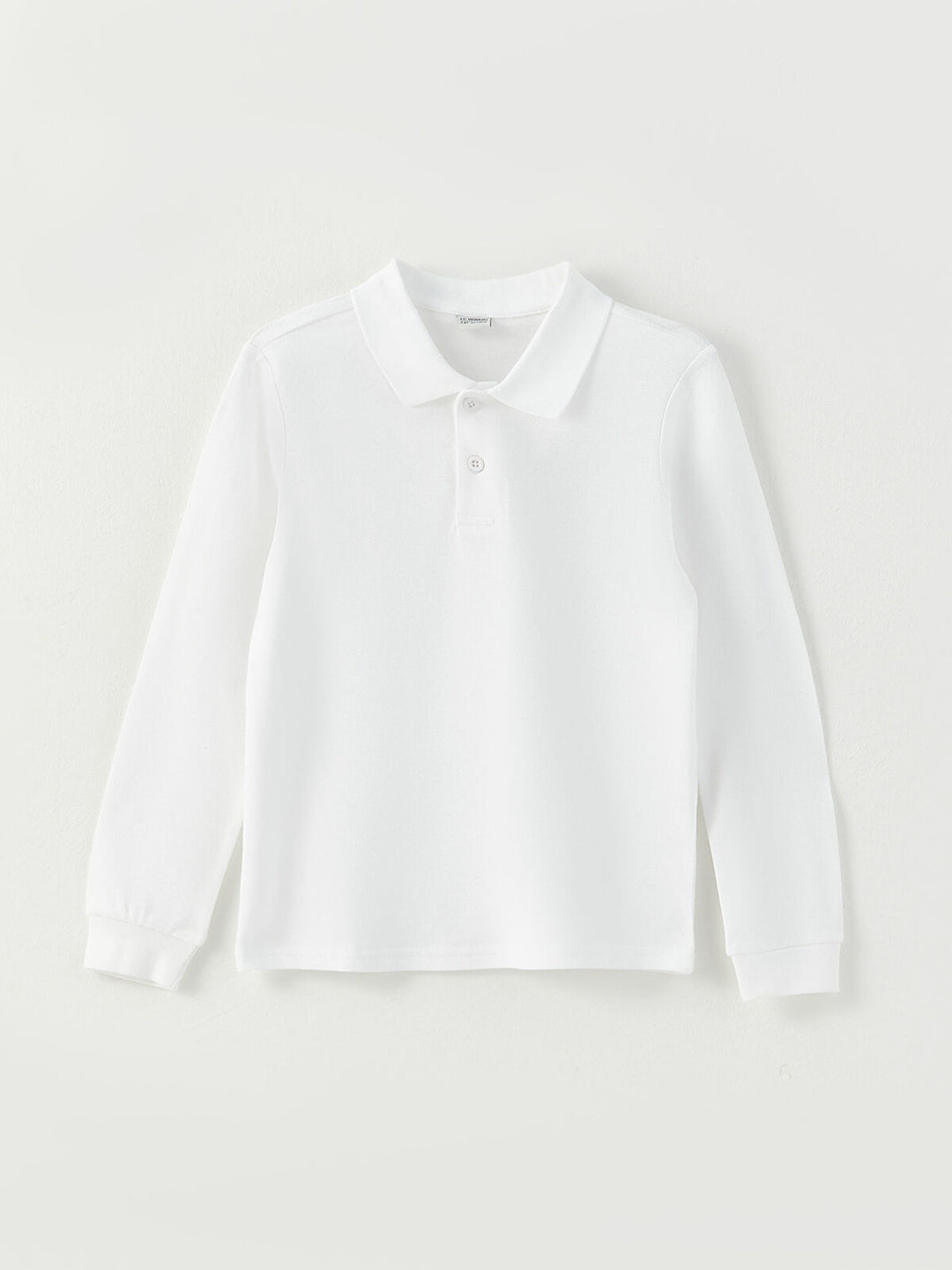 Kids Polo Neck Basic Long Sleeve Boy T-Shirt
