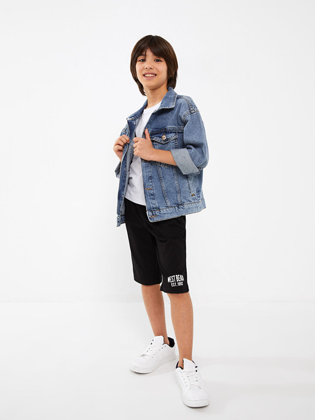 شورت مطبوع مرتفع الخصر