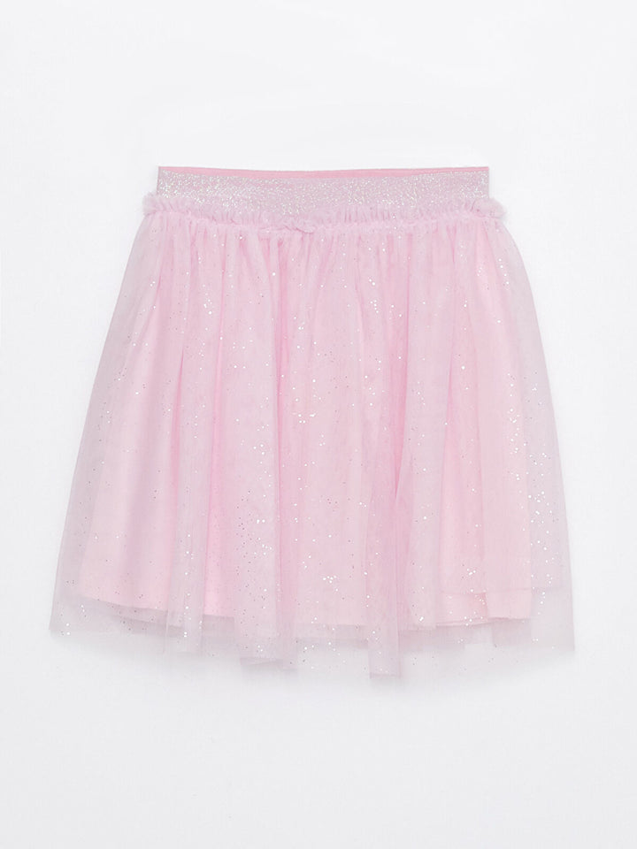 Kids Elastic Waist Girl Tulle Skirt