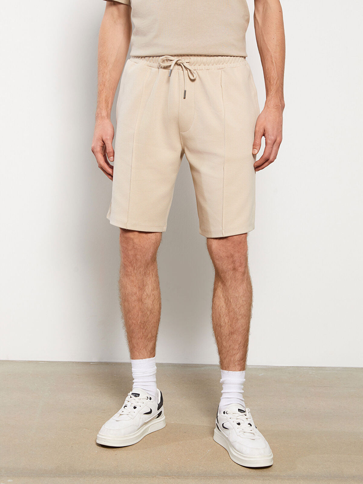 Slim Fit Knitted Men Shorts