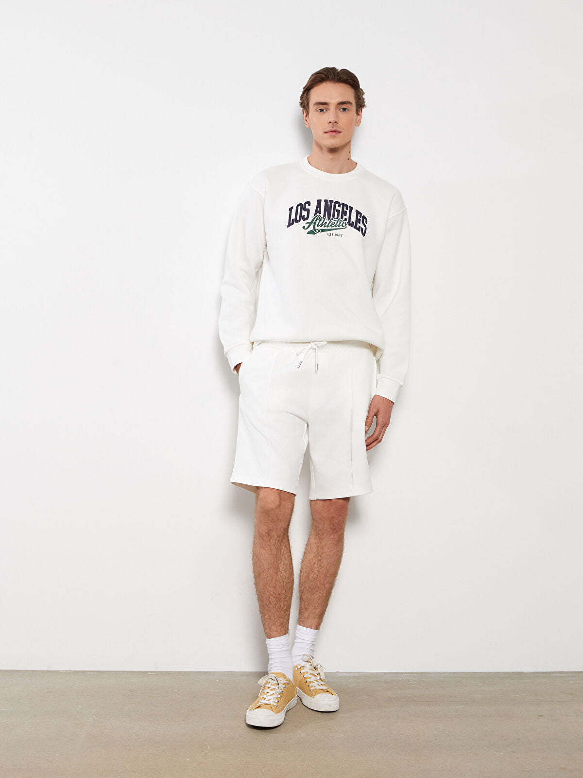 Slim Fit Knitted Men Shorts
