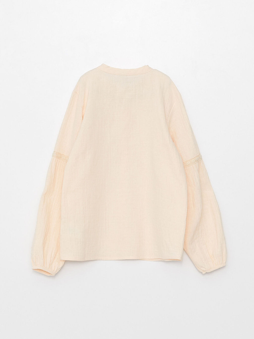 Judge Collar Lace Detailed Long Sleeve Girls Shirt