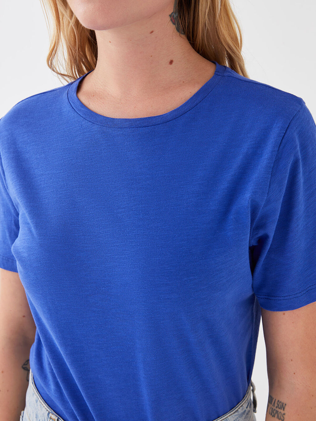 Crew Neck Regular Short Sleeve Women T-Shirt