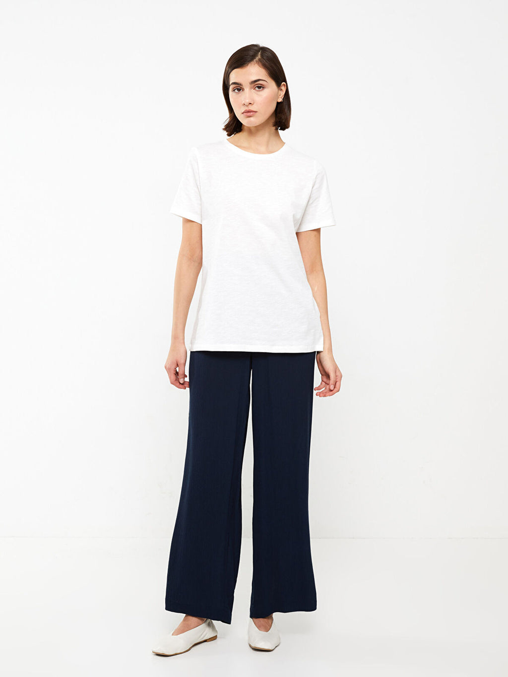 Crew Neck Regular Short Sleeve Women T-Shirt