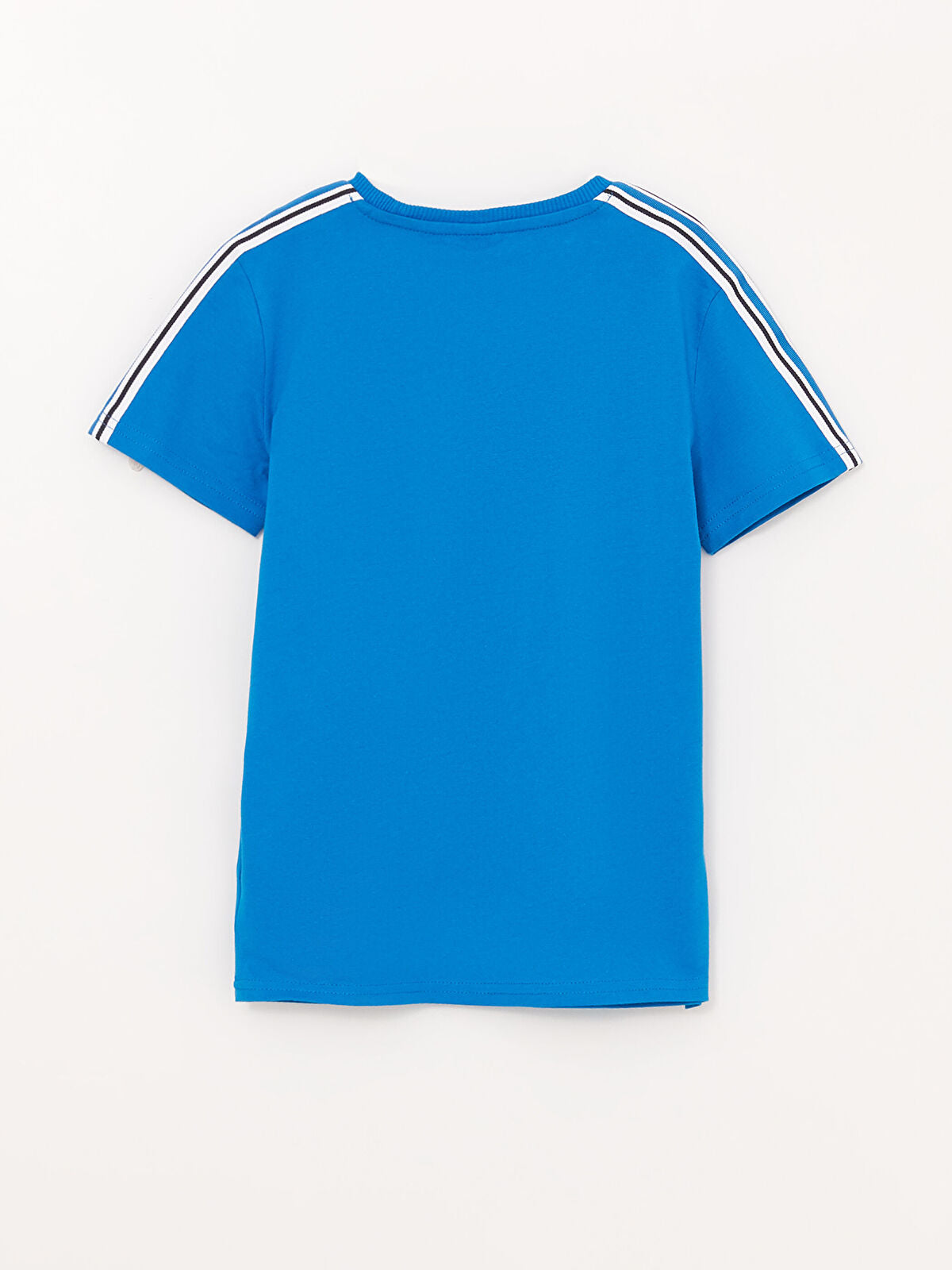 Blue Crew Neck Printed Short Sleeve Boy T-Shirt
