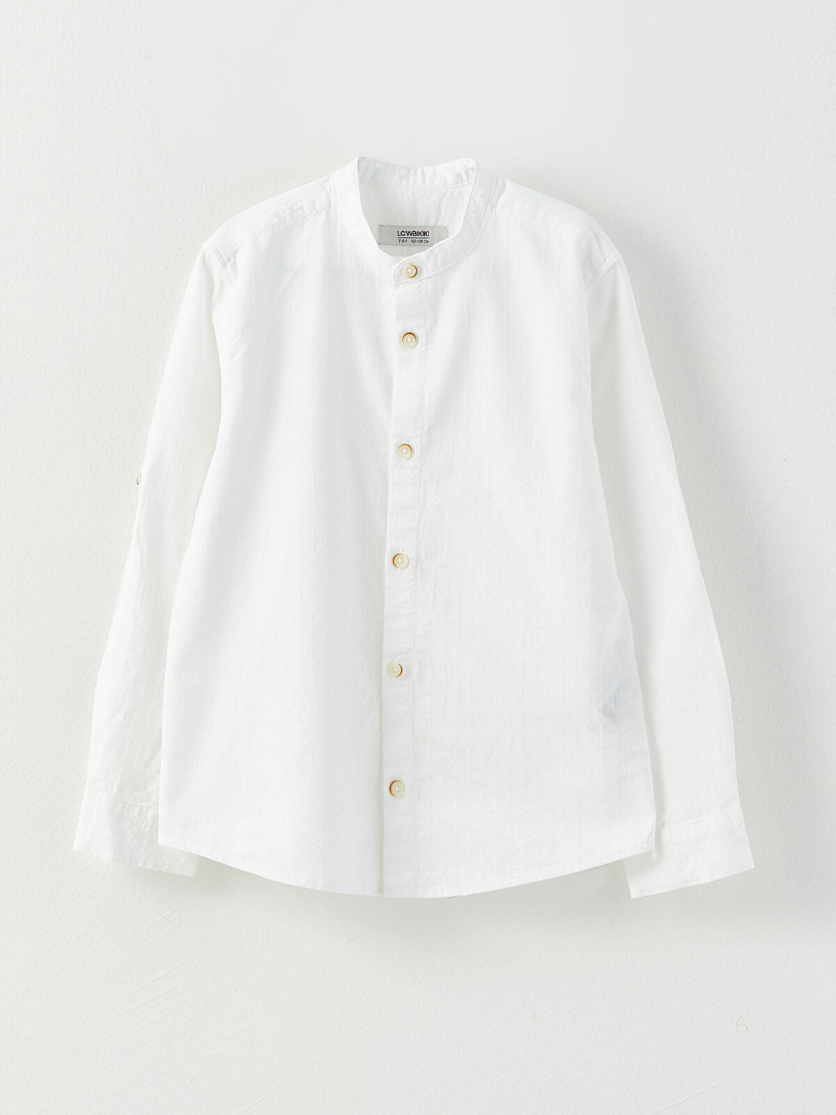 Classic Collar Basic Long Sleeve Poplin Boy Shirt