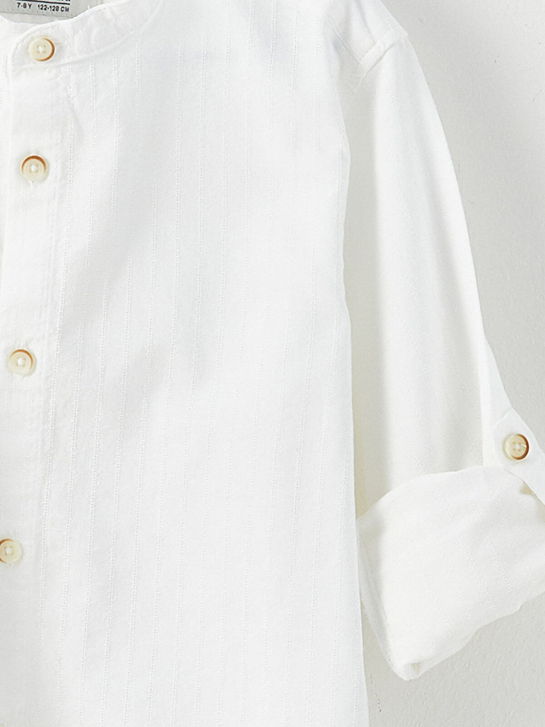 Classic Collar Basic Long Sleeve Poplin Boy Shirt