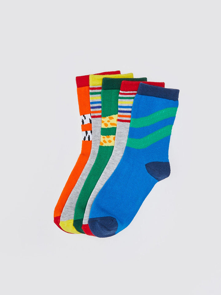 Patterned Boy Socks 5 Pieces