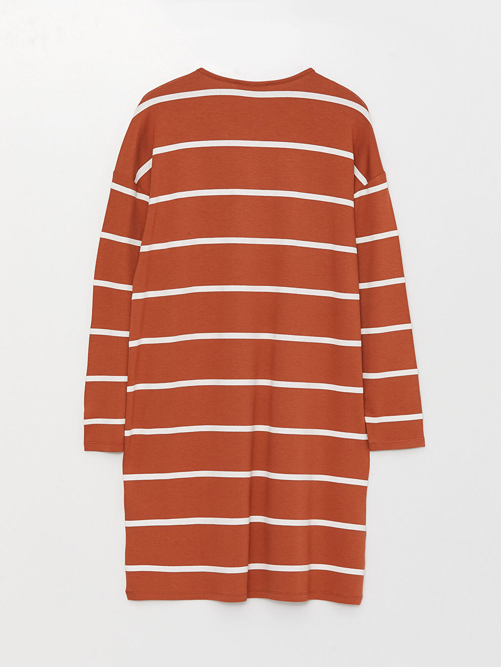 Crew Neck Striped Long Sleeve Oversize Women Tunic