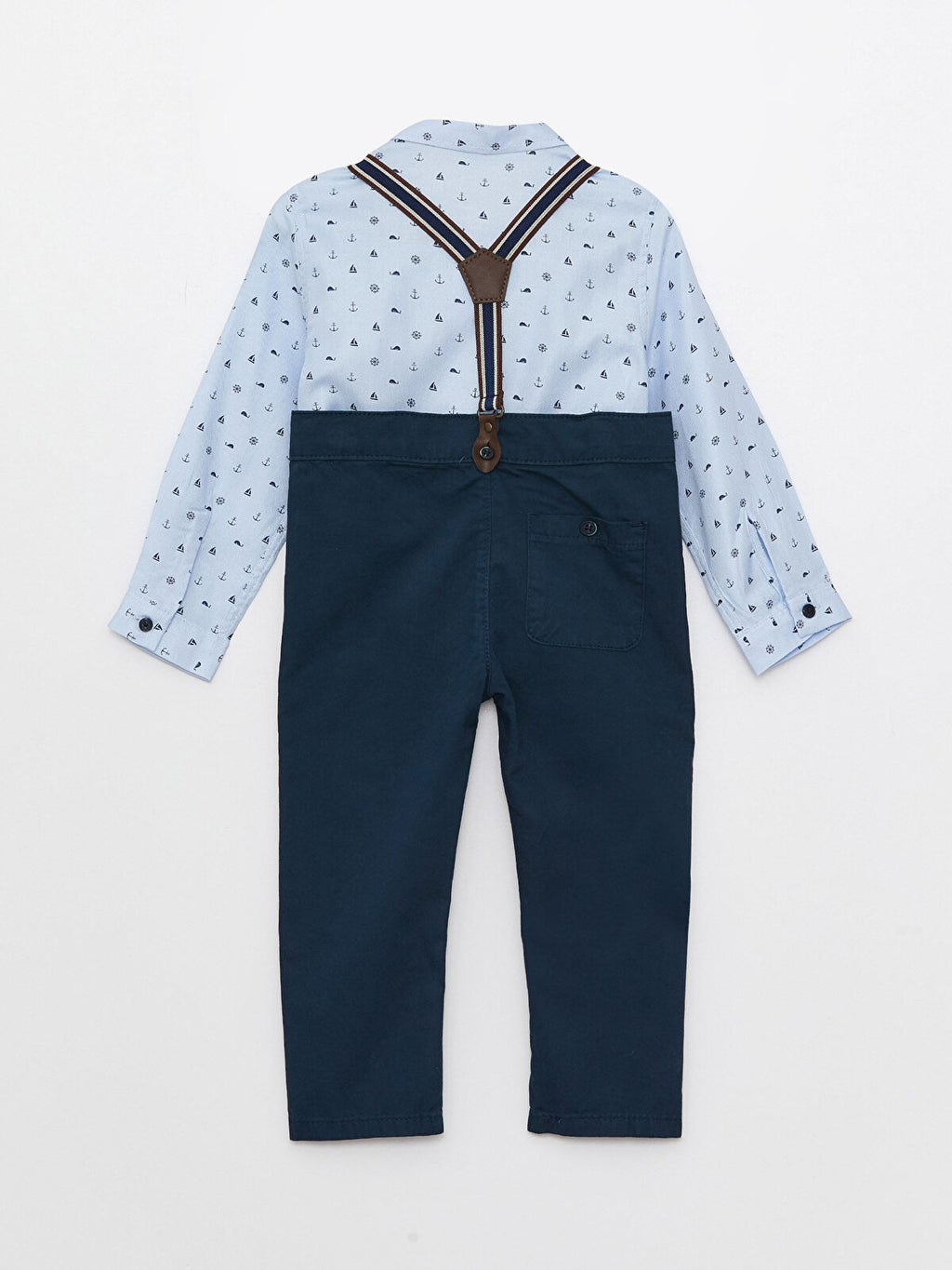 Blue Long Sleeve Printed Baby Boy Set Of 4