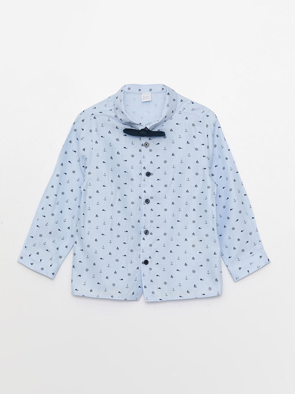 Blue Long Sleeve Printed Baby Boy Set Of 4