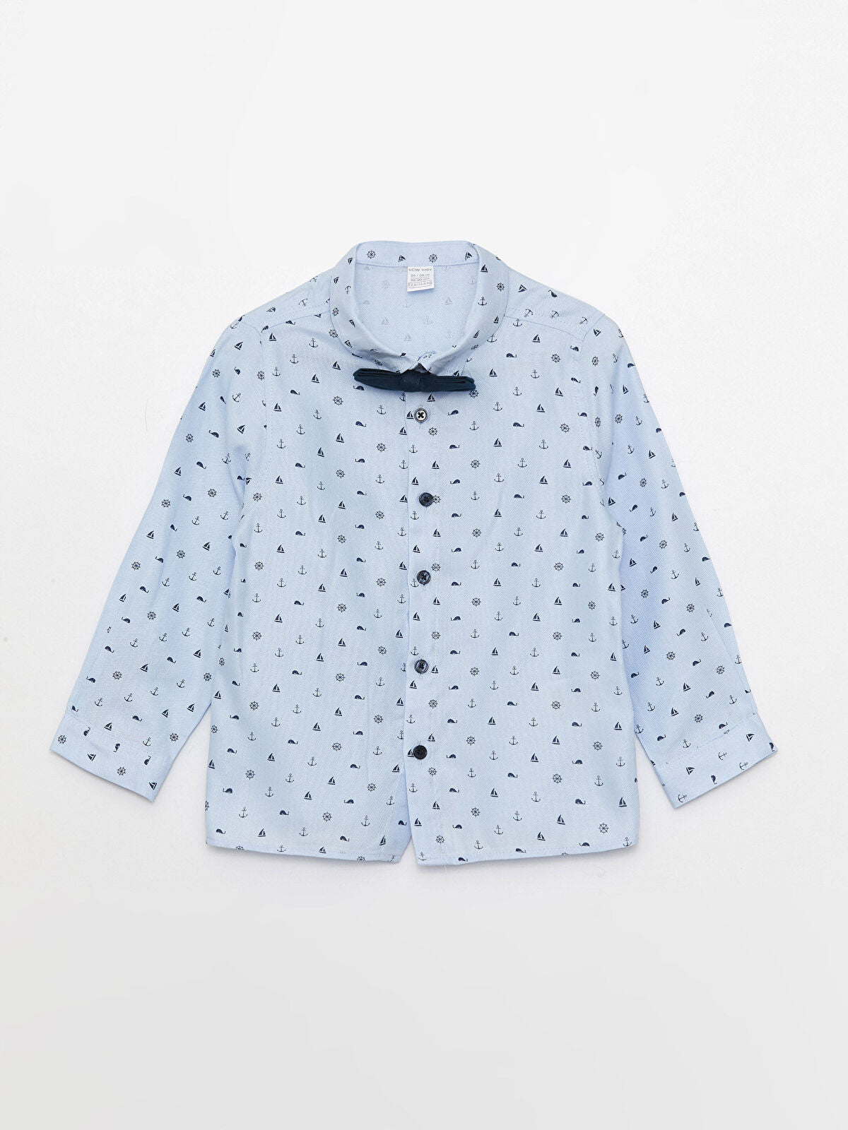 Blue Long Sleeve Printed Baby Boy Set Of 4