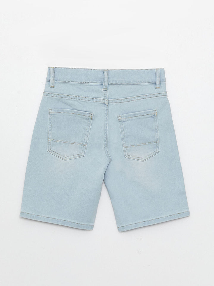 Ripped Detailed Boy Jean Shorts