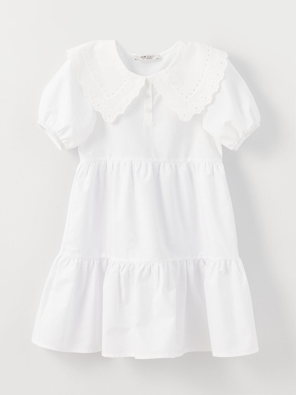 Baby Collar Short Sleeve Girls Dress