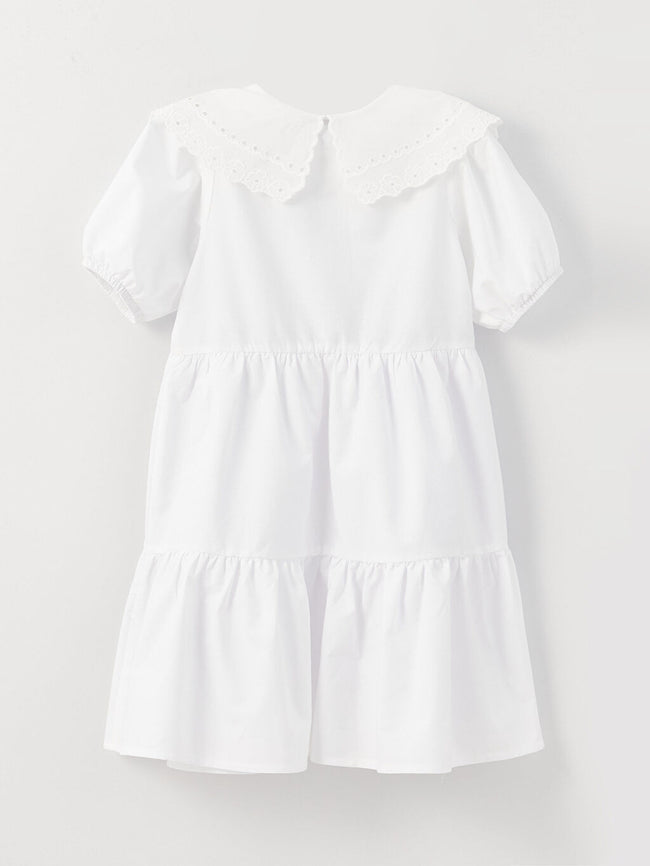 Baby Collar Short Sleeve Girls Dress Main Image