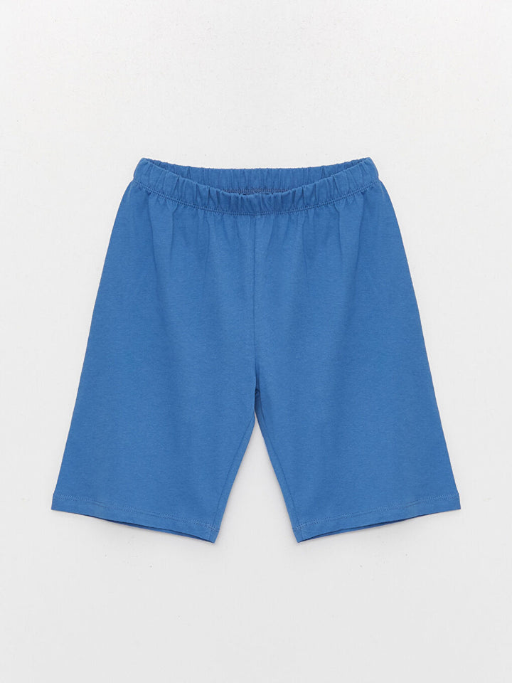 Crew Neck Printed Short Sleeve Boys Shorts Pajamas Set