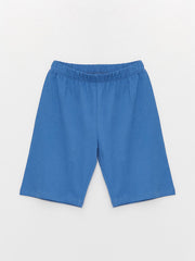 Crew Neck Printed Short Sleeve Boys Shorts Pajamas Set