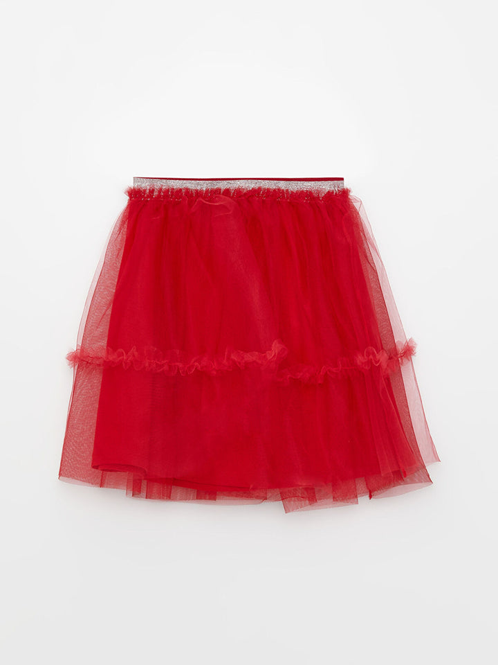 Elastic Waist Tulle Girl Skirt