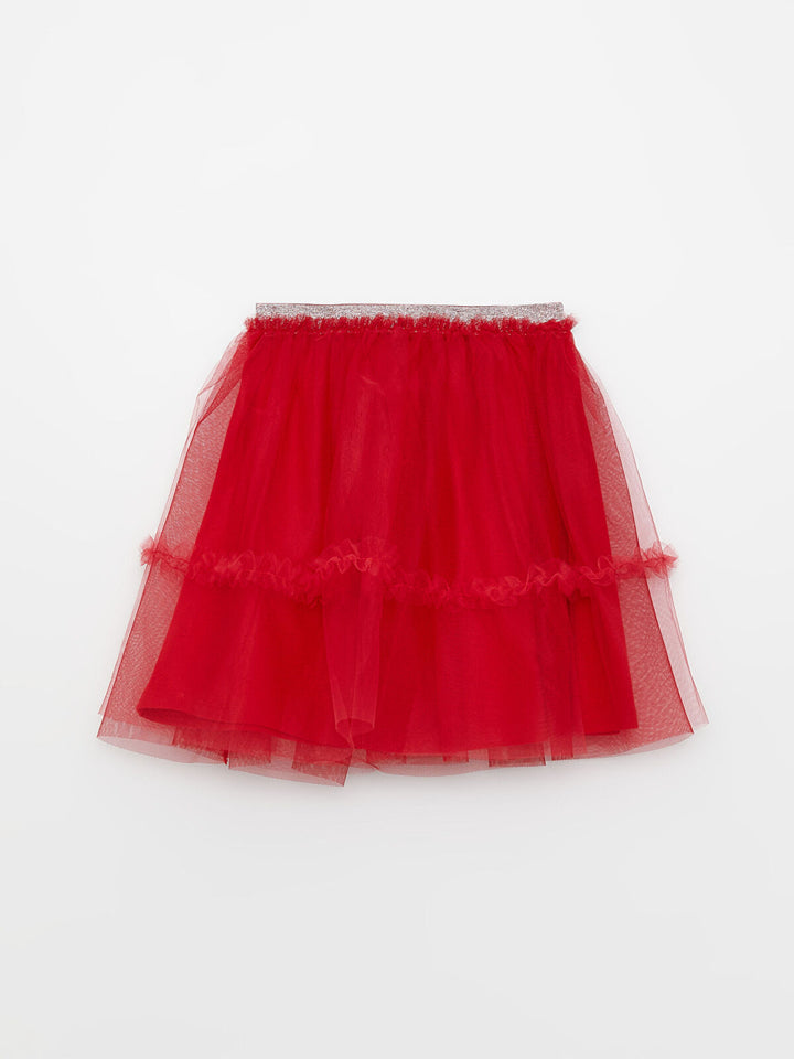 Elastic Waist Tulle Girl Skirt