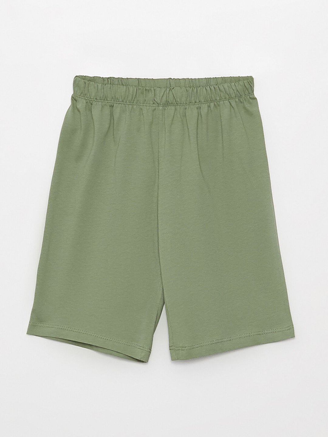 Green Crew Neck Printed Short Sleeve Boys Short Pajamas Set