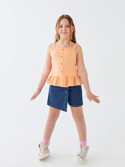 Square Collar Suspended Girl Undershirt