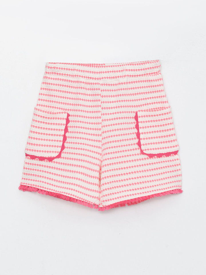 Girls Shorts With Elastic Waist Patterned