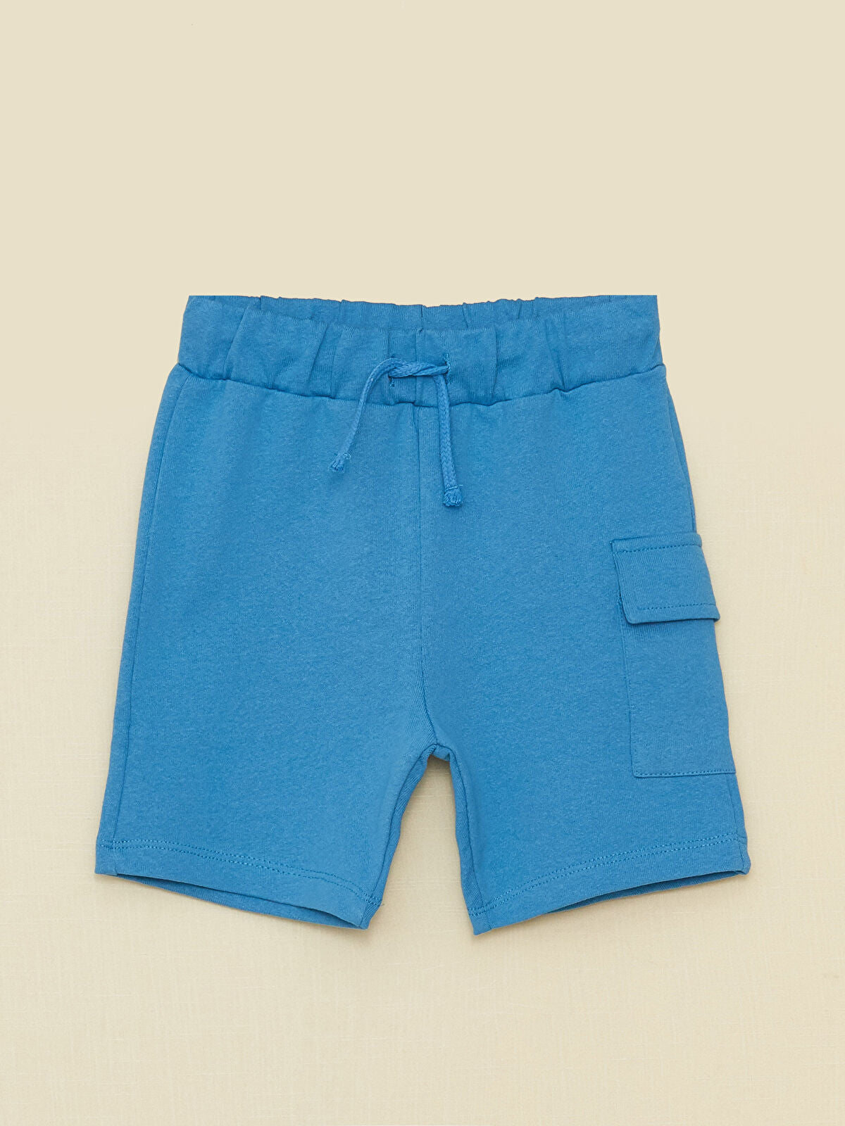 Blue Polo Collar Short Sleeved Printed Baby Boy T-Shirt And Shorts 2-Pack Set