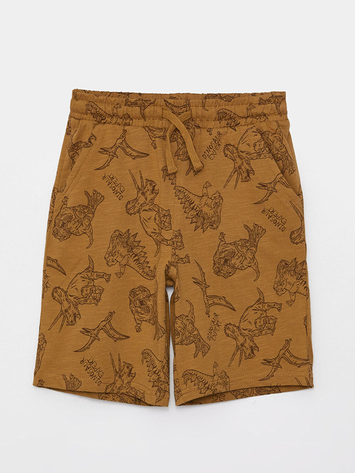 Elastic Waist Printed Boy Shorts