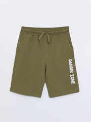 Crew Neck Printed Short Sleeve Boy T-Shirt and Shorts