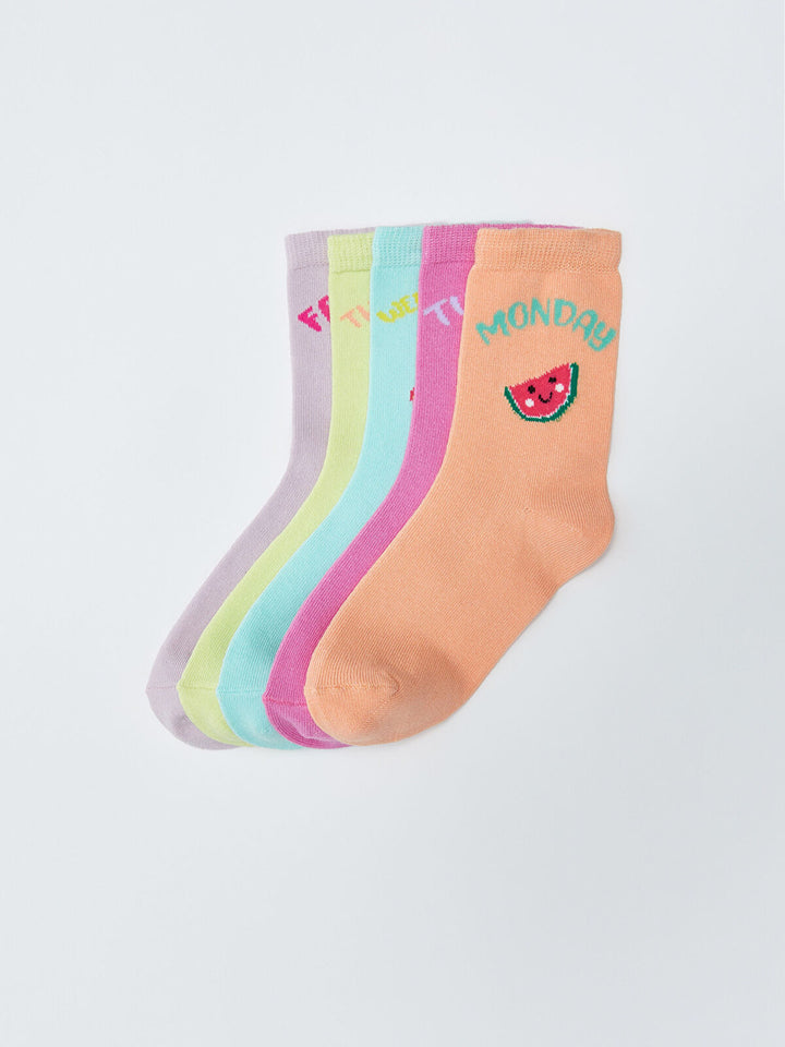 Patterned Girl Socket Socks 5-Pack