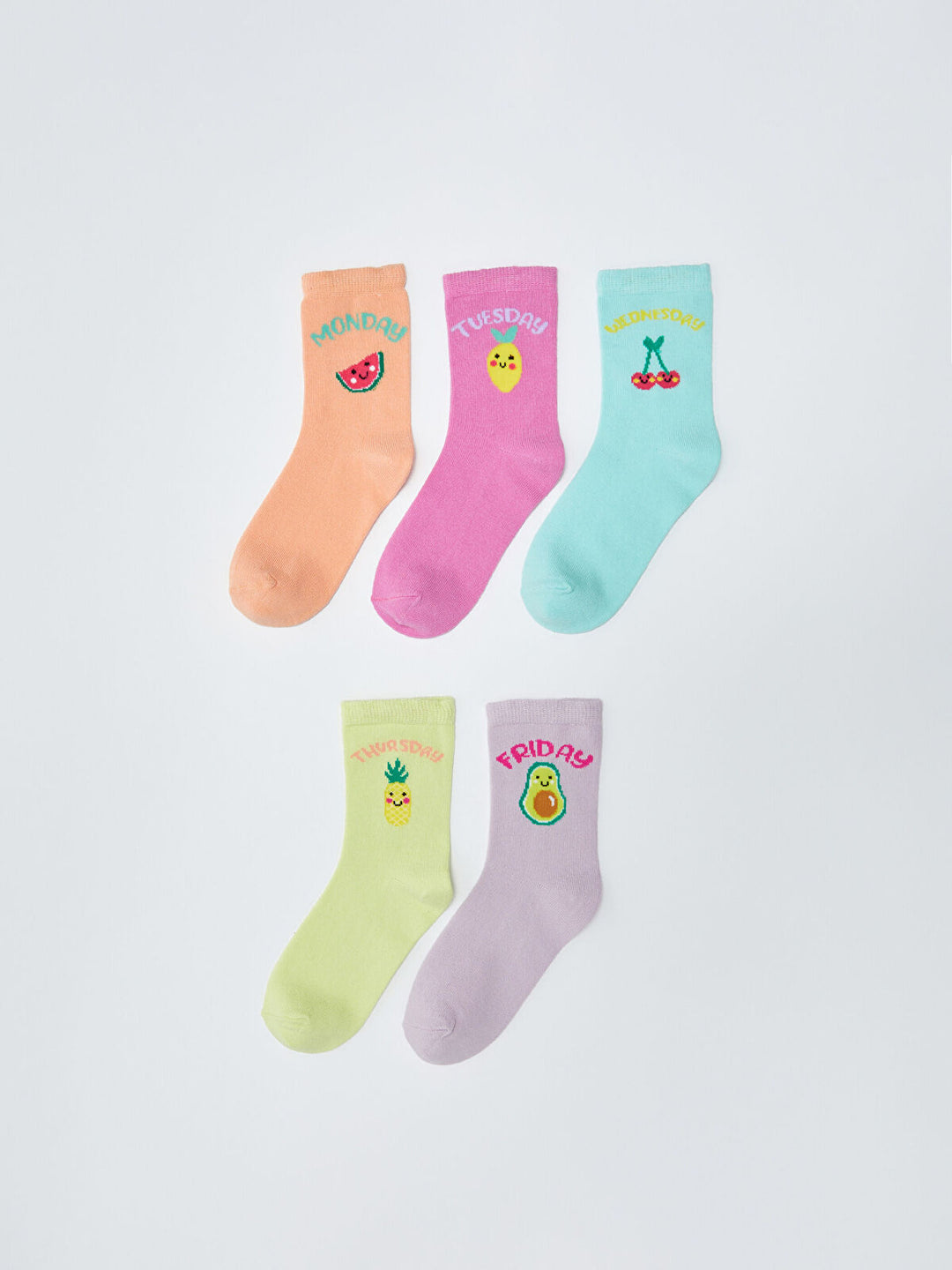 Patterned Girl Socket Socks 5-Pack