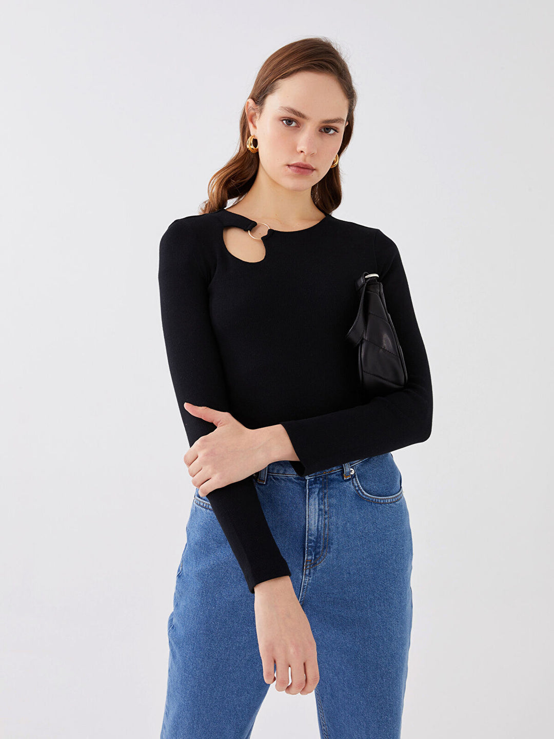 Crew Neck Regular Long Sleeve Women Blouse