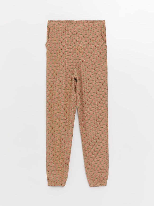Elastic Waist Patterned Girls Trousers Hover Image