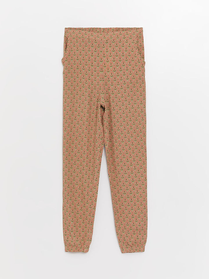 Elastic Waist Patterned Girls Trousers