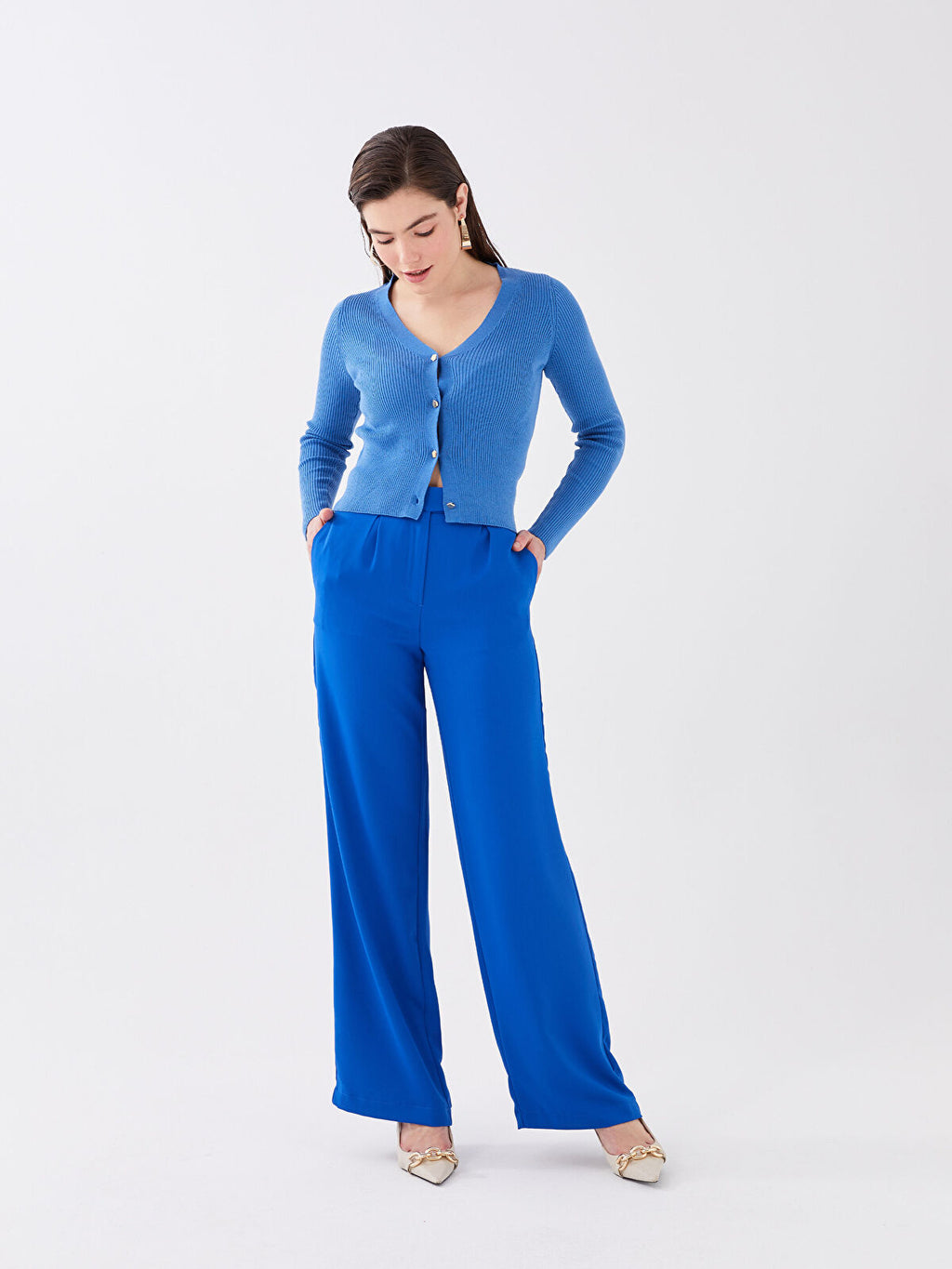 Comfortable Fit Straight Crepe Women Trousers