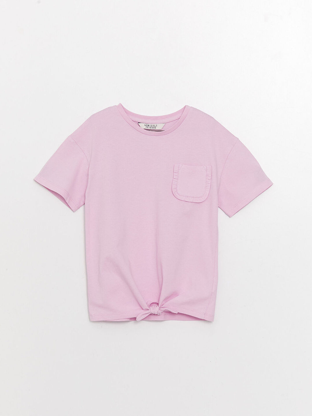 Kids Crew Neck Basic Short Sleeve Girls T-Shirt