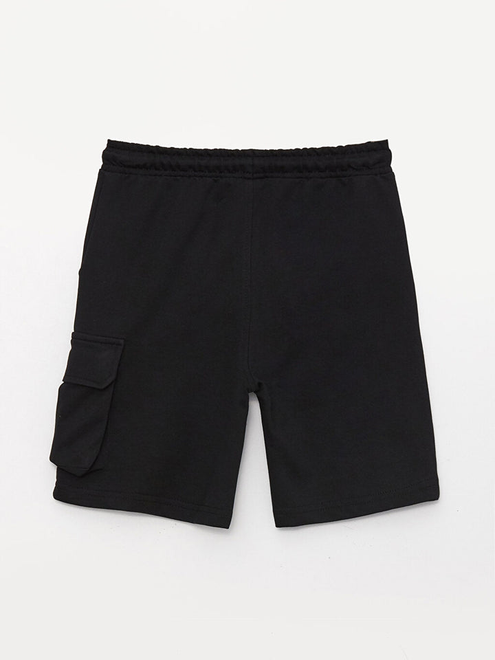 Basic Boy Cargo Shorts With Elastic Waist