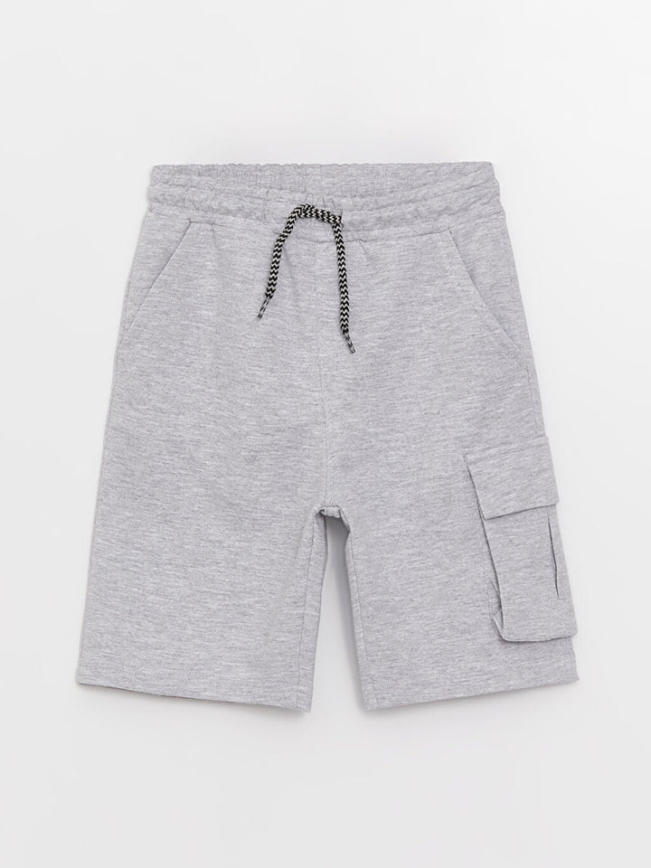Basic Boy Cargo Shorts With Elastic Waist