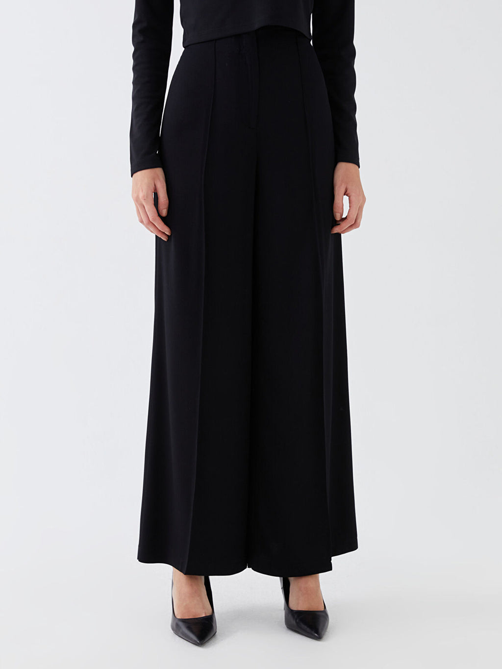 Standard Fit Straight Viscose Women Palazzo Trousers