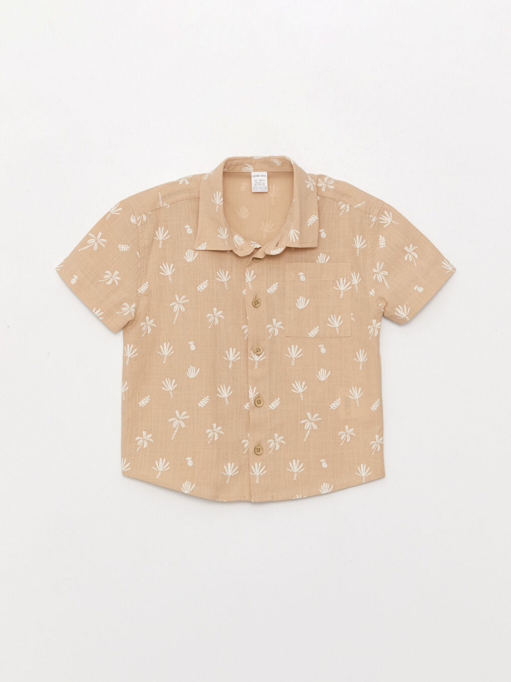 Judge Collar Short Sleeve Patterned Baby Boy Shirt
