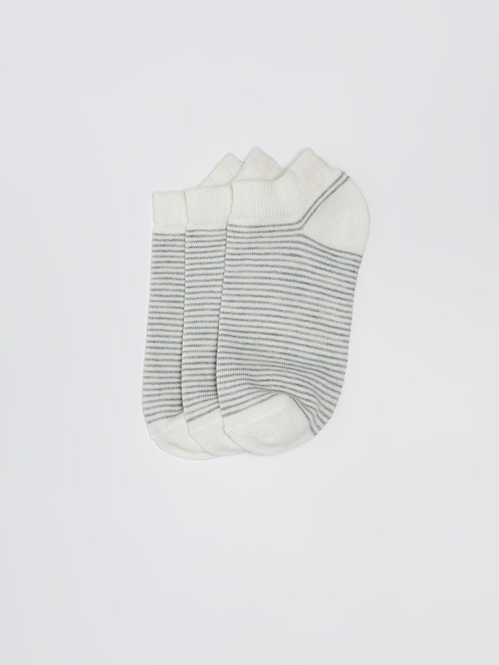 Striped Boys Booties Socks 3 Pieces