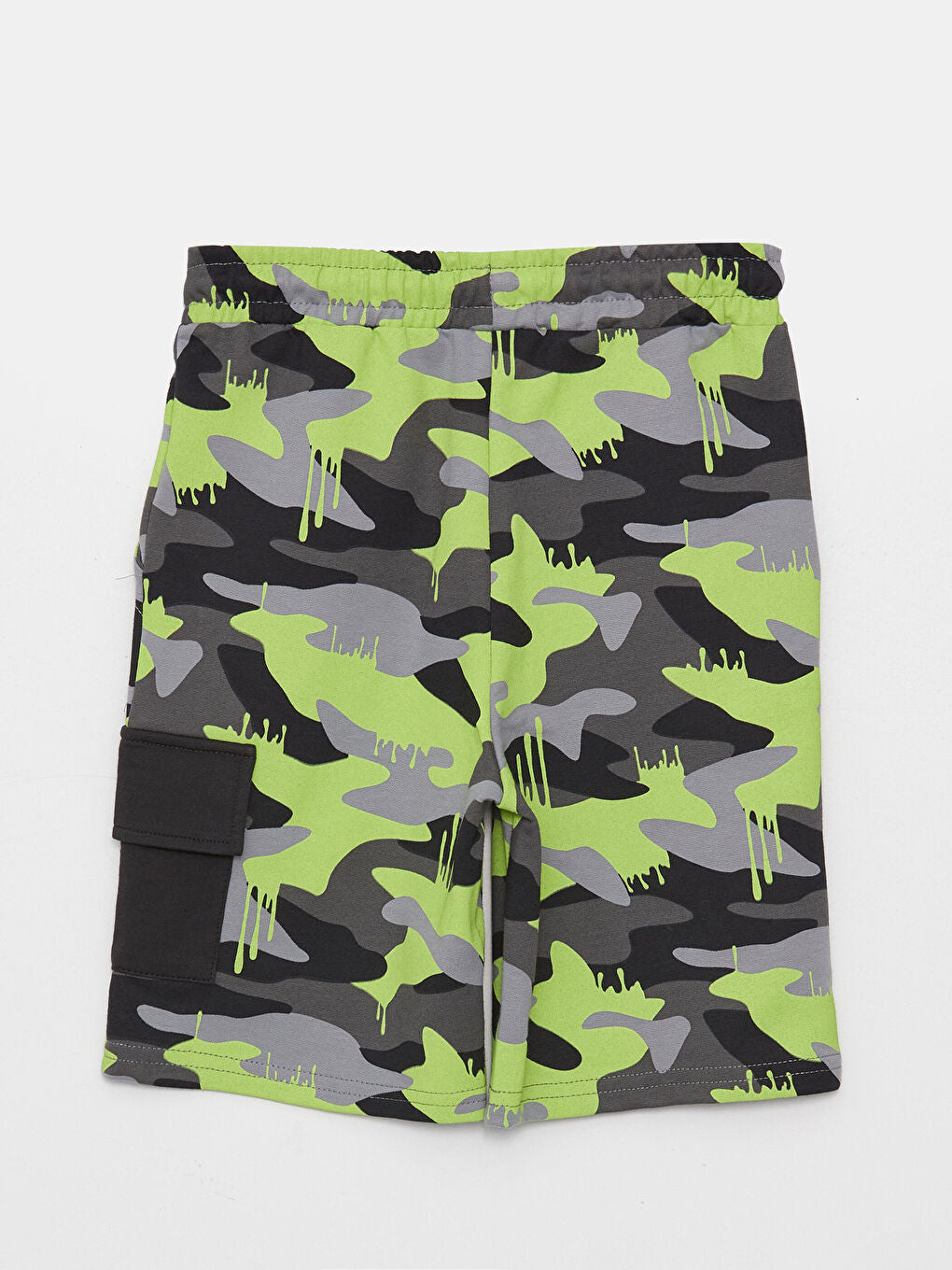 Elastic Waist Camouflage Pattern Boy Cargo Shorts