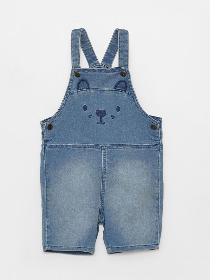 Embroidered Baby Boy Jean Salopet