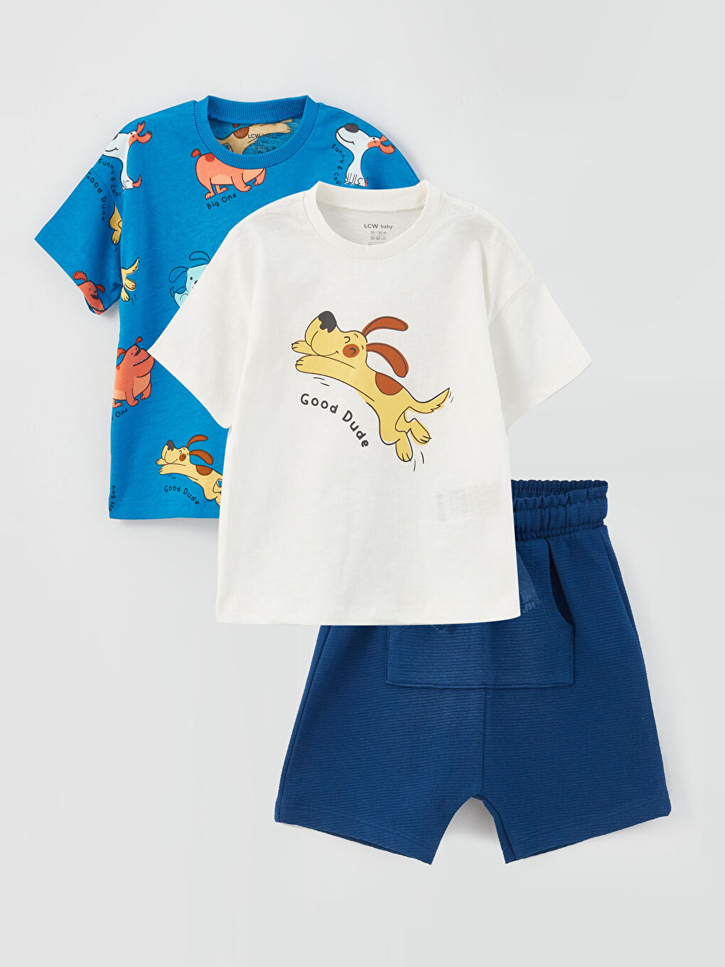 Crew Neck Printed Baby Boy 3-Piece Suit