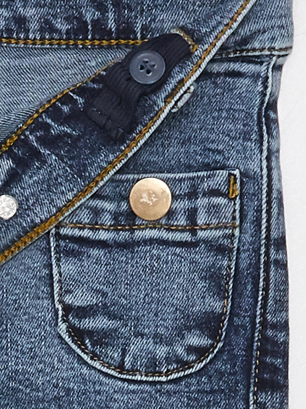 Basic Elastic Waist Baby Girl Jean Shorts