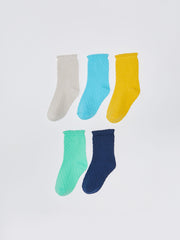 جوارب منقوشة يدويًا بناتي 5 قطع