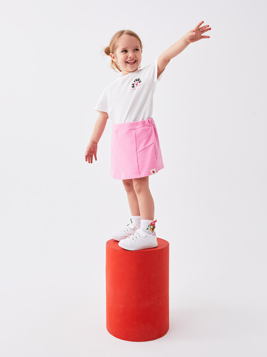 Basic Elastic Waist Baby Girl Short Skirt